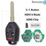 2008-2010 Subaru / 4-Button Remote 433Mhz Head Key / CWTWBU766 (AFTERMARKET)